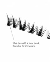 JINYANHUA Fox Eye Nine-Tailed Lashes Glue-free cluster lashes