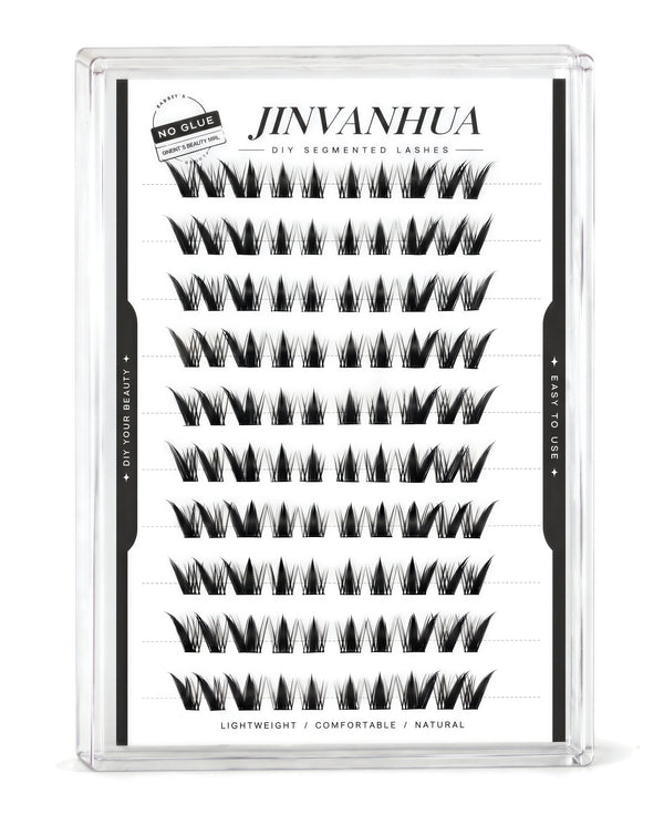 JINYANHUA Fox Eye Nine-Tailed Lashes Glue-free cluster lashes