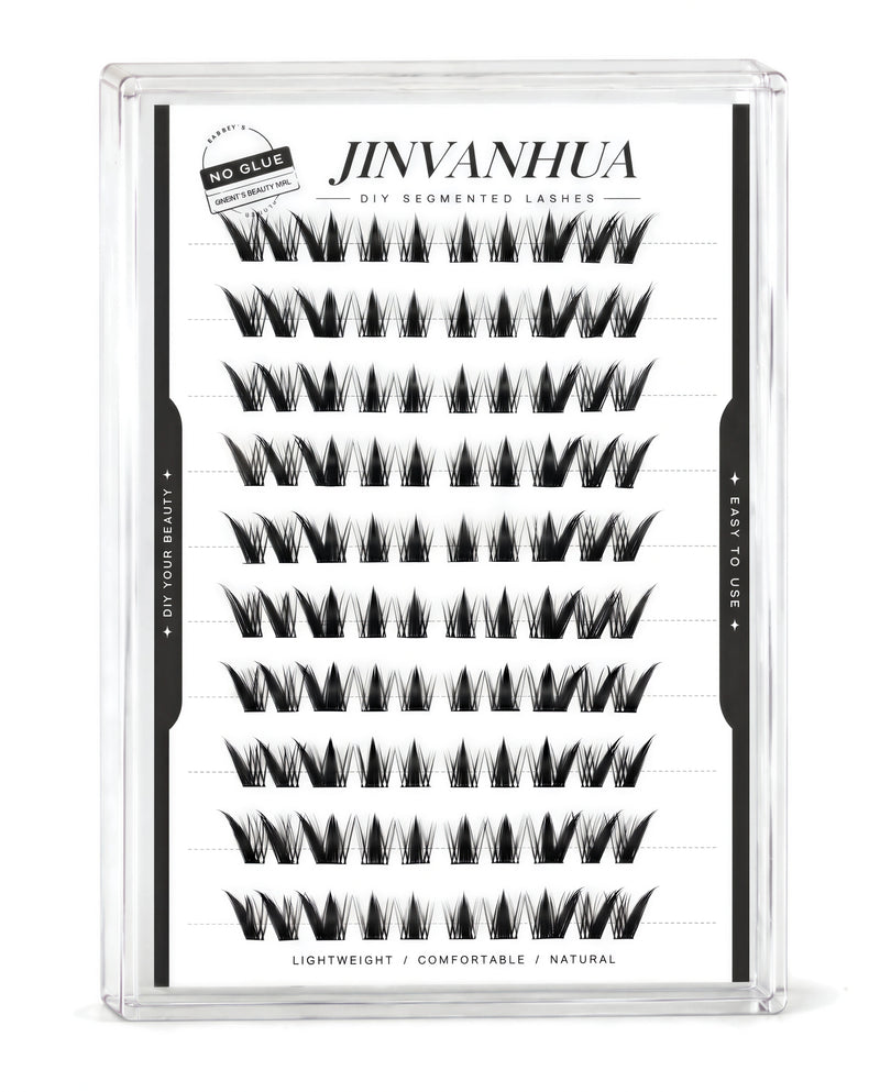 JINYANHUA Fox Eye Nine-Tailed Lashes Glue-free cluster lashes