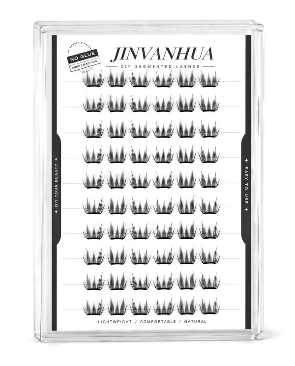 JINYANHUA Cat Eye Lashes Glue-free cluster lashes