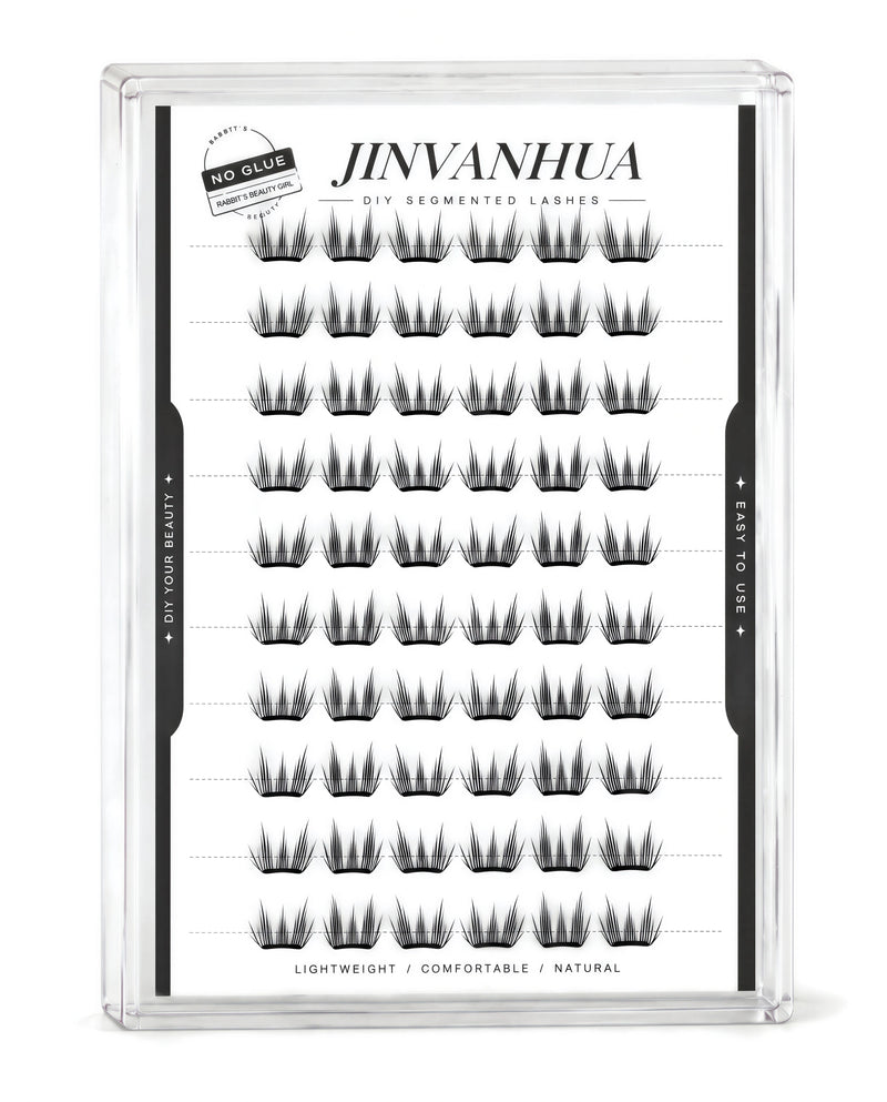 JINYANHUA Cat Eye Lashes Glue-free cluster lashes