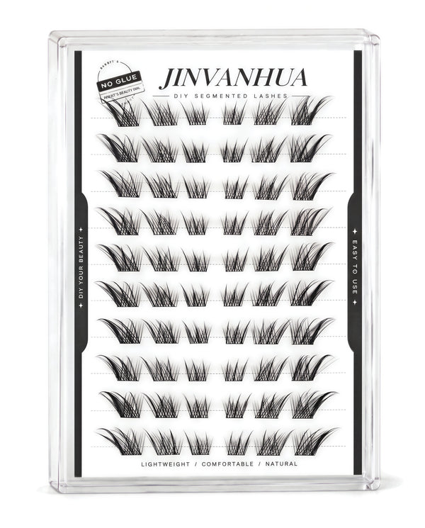JINYANHUA Vixen · Featherlight Glue-free cluster lashes