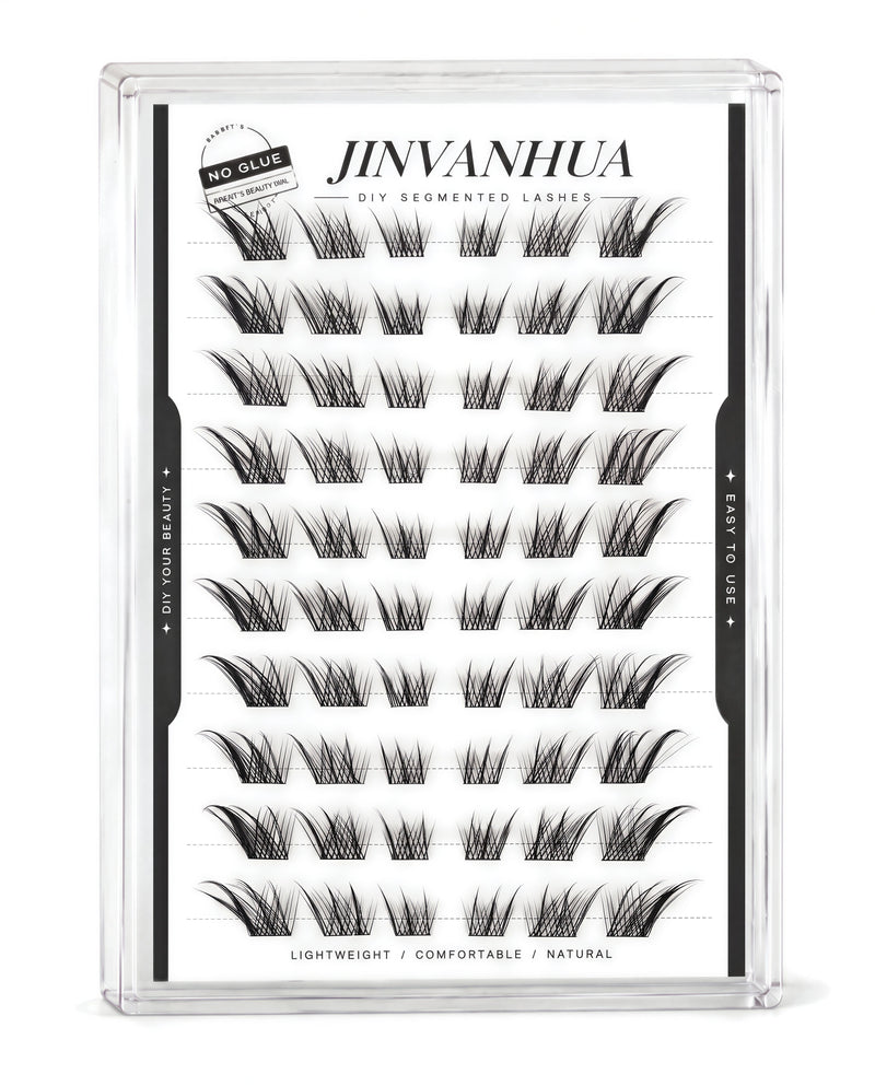 JINYANHUA Vixen · Featherlight Glue-free cluster lashes