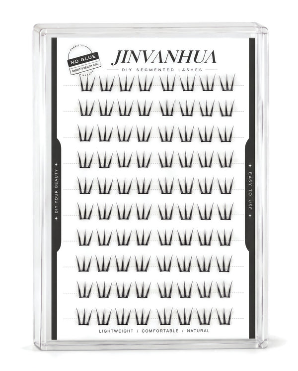 JINYANHUA Natural Spiky Lashes Glue-free cluster lashes
