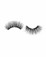 Pair of high-density false eyelashes, reusable strip lashes in dark black