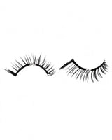 Magnetic false eyelashes with curved lash band, natural black style