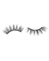 Magnetic fake eyelashes, two curved black lash strip sets