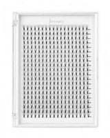 Mixed eyelash extension strip assortment in clear case with multiple lash rows