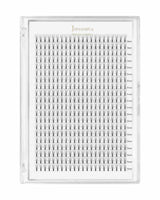 False eyelash extension tray with assorted lash strips in clear case