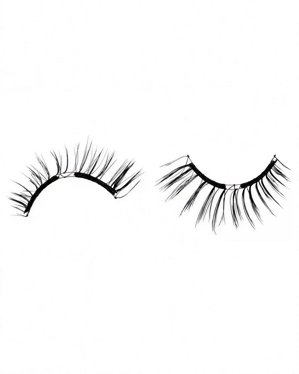 Magnetic false eyelashes set, natural wispy lashes with curled tips