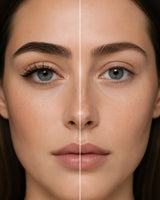 False eyelashes on wearer, natural long curl with blended lash line