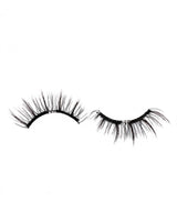Black magnetic false eyelashes, single pair with curved lash band
