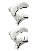 Magnetic lash applicator with UP and DOWN lash strips, two pieces
