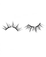 Black magnetic false eyelashes with seamless lash band, curled style