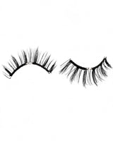 Long black magnetic eyelashes with curved lash band