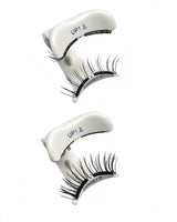 Magnetic false eyelash set with two lash strips in white holders